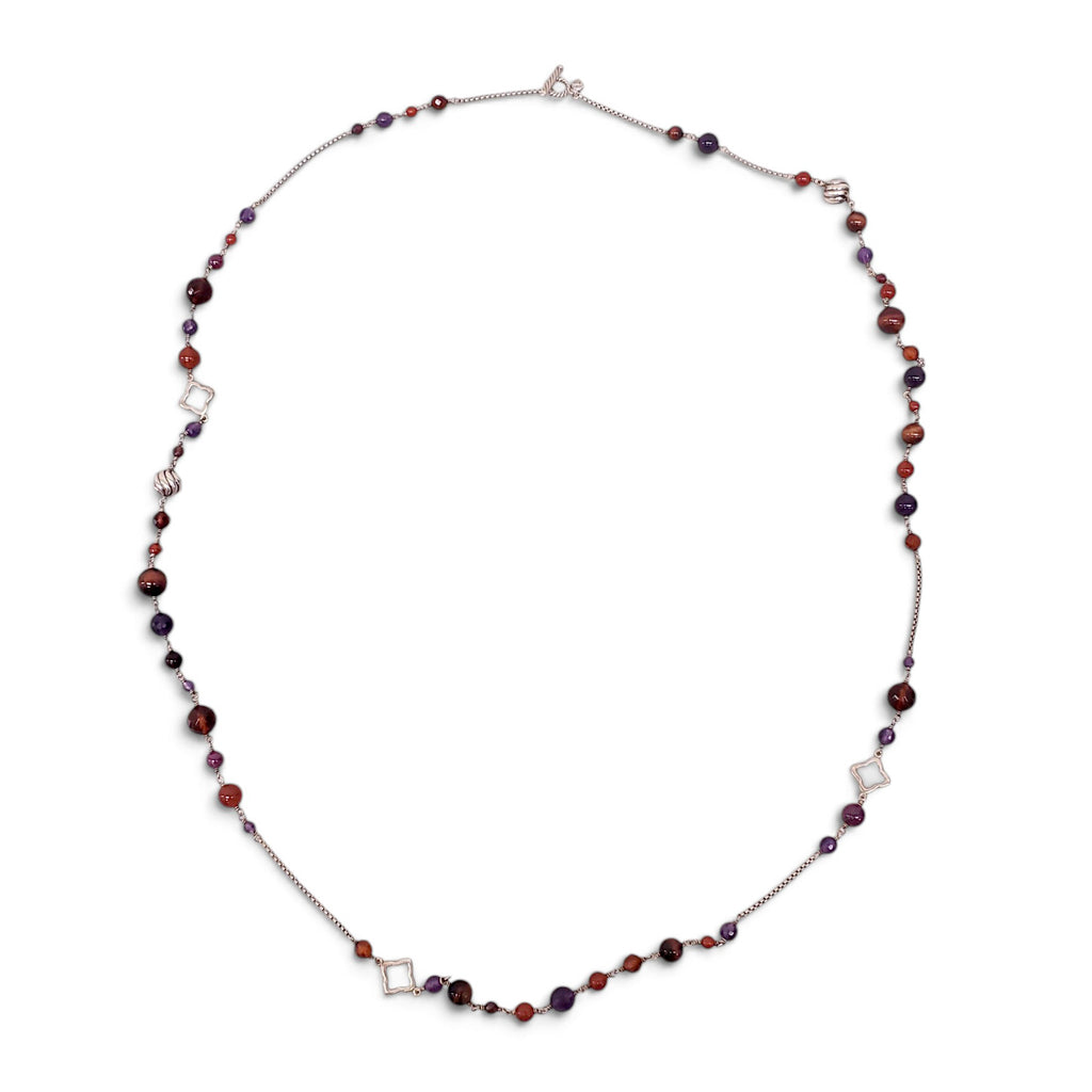 DAVID YURMAN MULTI-STONE QUATREFOIL NECKLACE