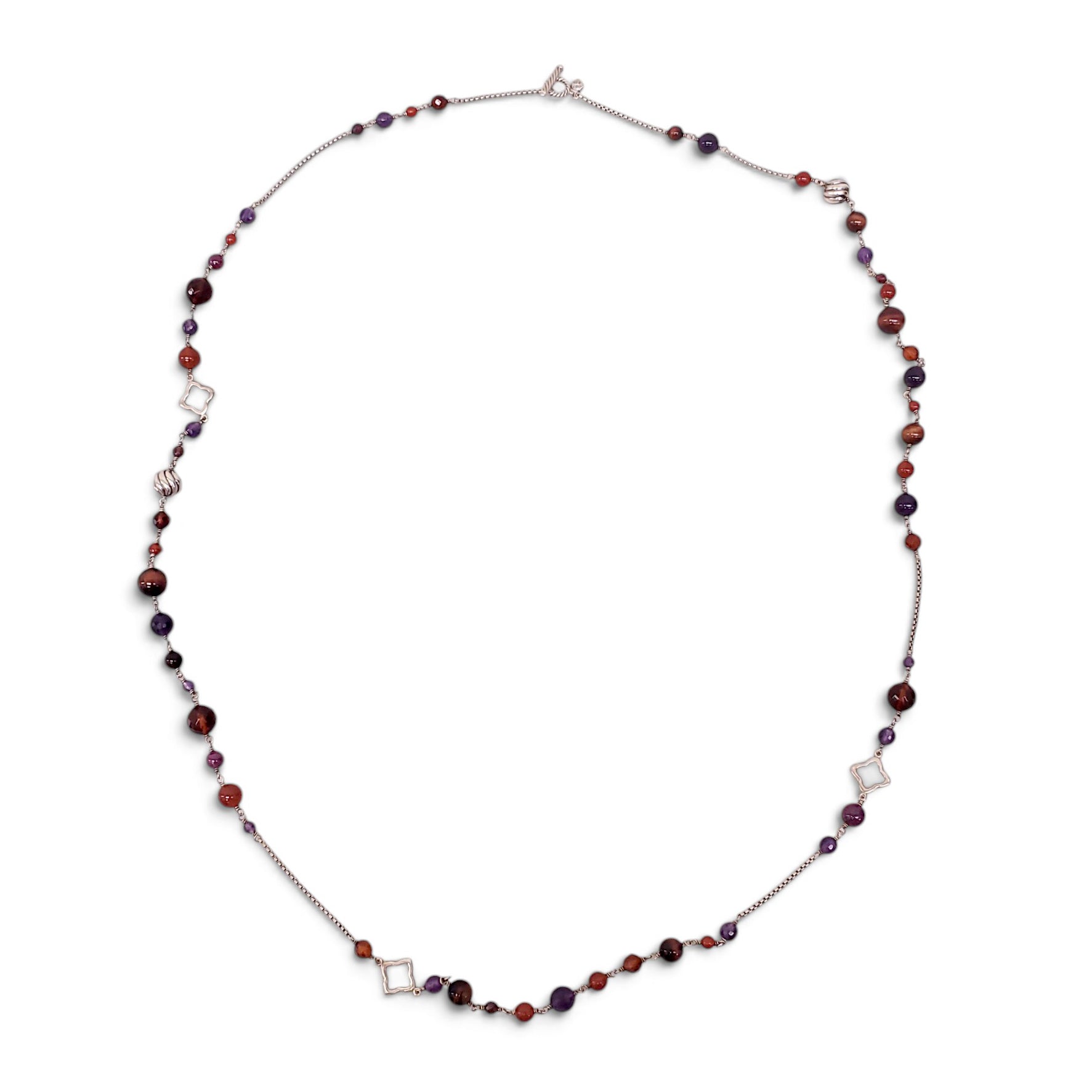 DAVID YURMAN MULTI-STONE QUATREFOIL NECKLACE