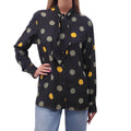 MARNI POLKA DOT LONG SLEEVE SILK BLOUSE WITH TIE DETAIL - SIZE 42