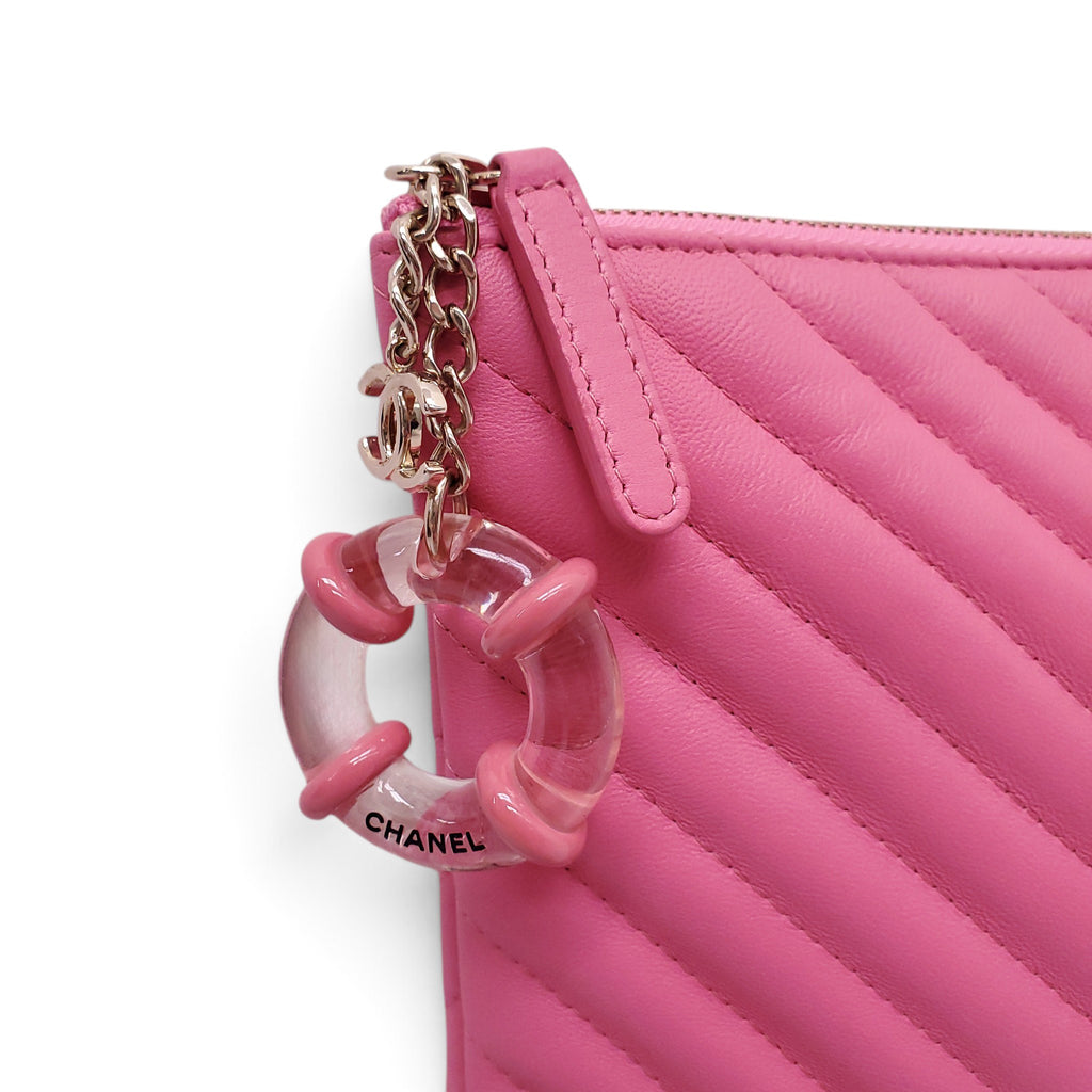 CHANEL PINK CHEVRON O-CASE