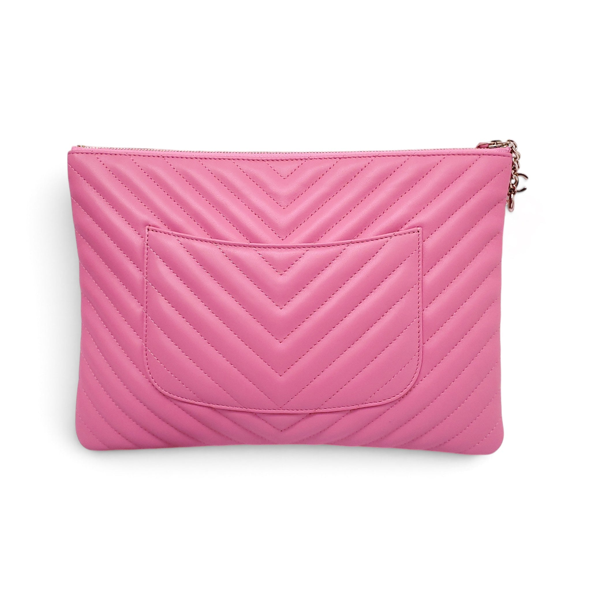 CHANEL PINK CHEVRON O-CASE