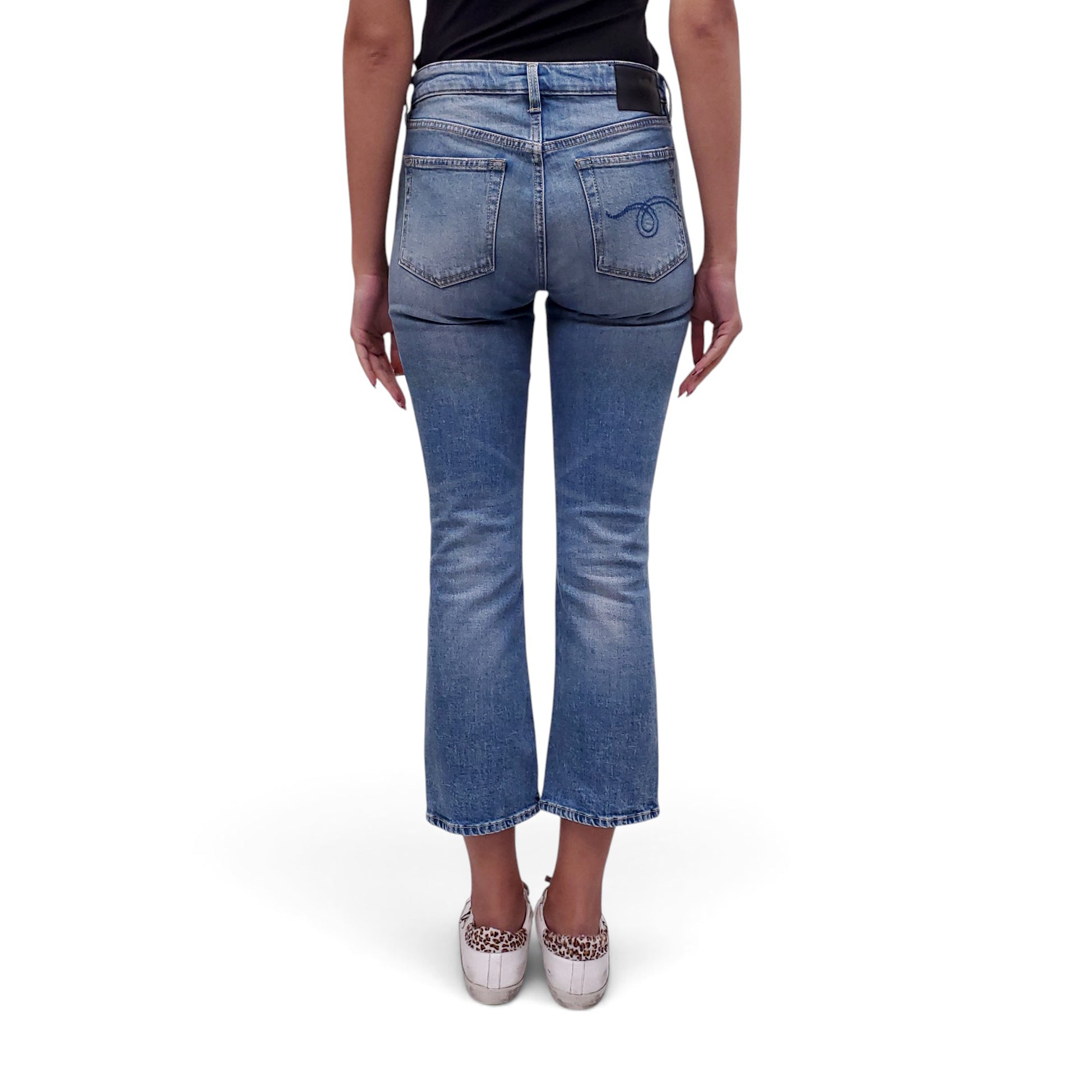 R13 JASPER STRETCH KICK FIT JEANS - SIZE 28