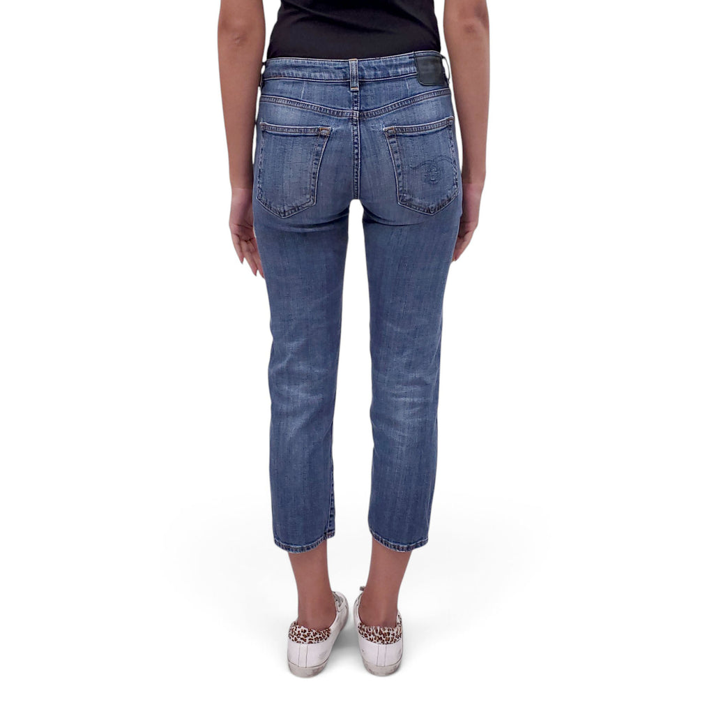 R13 554 DARK VINTAGE BLUE BOY STRAIGHT JEANS - SIZE 26