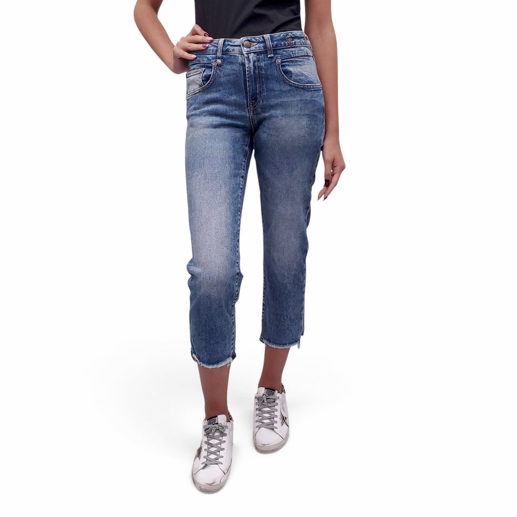 R13 JASPER STRETCH BOY STRAIGHT W RIPS JEANS -  SIZE 26