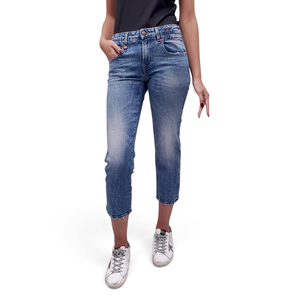 R13 KELLY STRETCH BOY STRAIGHT JEANS - SIZE 26