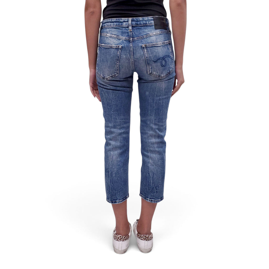 R13 KELLY STRETCH BOY STRAIGHT JEANS - SIZE 26