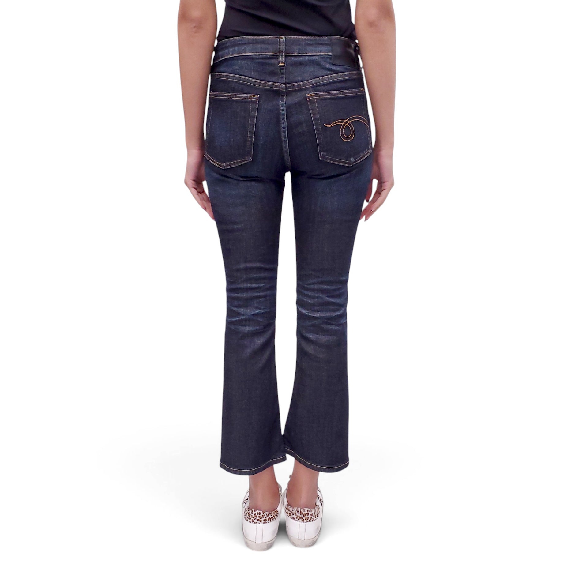 R13 AVERY INDIGO KICK FIT JEANS - SIZE 27