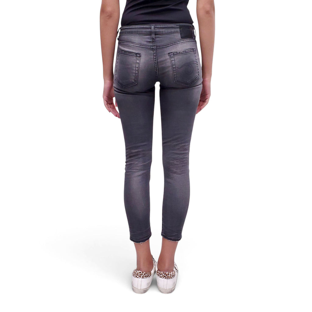 R13 SLATE GREY VINTAGE BOY SKINNY - SIZE 26