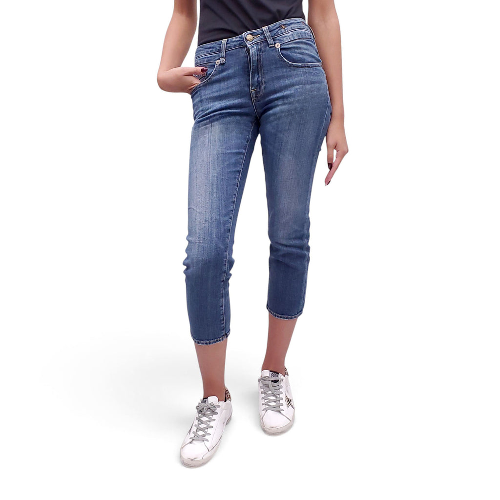 R13 DARK VINTAGE BLUE BOY STRAIGHT JEANS - SIZE 26