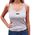 MIU MIU GREY TANK TOP WITH LOGO - SIZE S