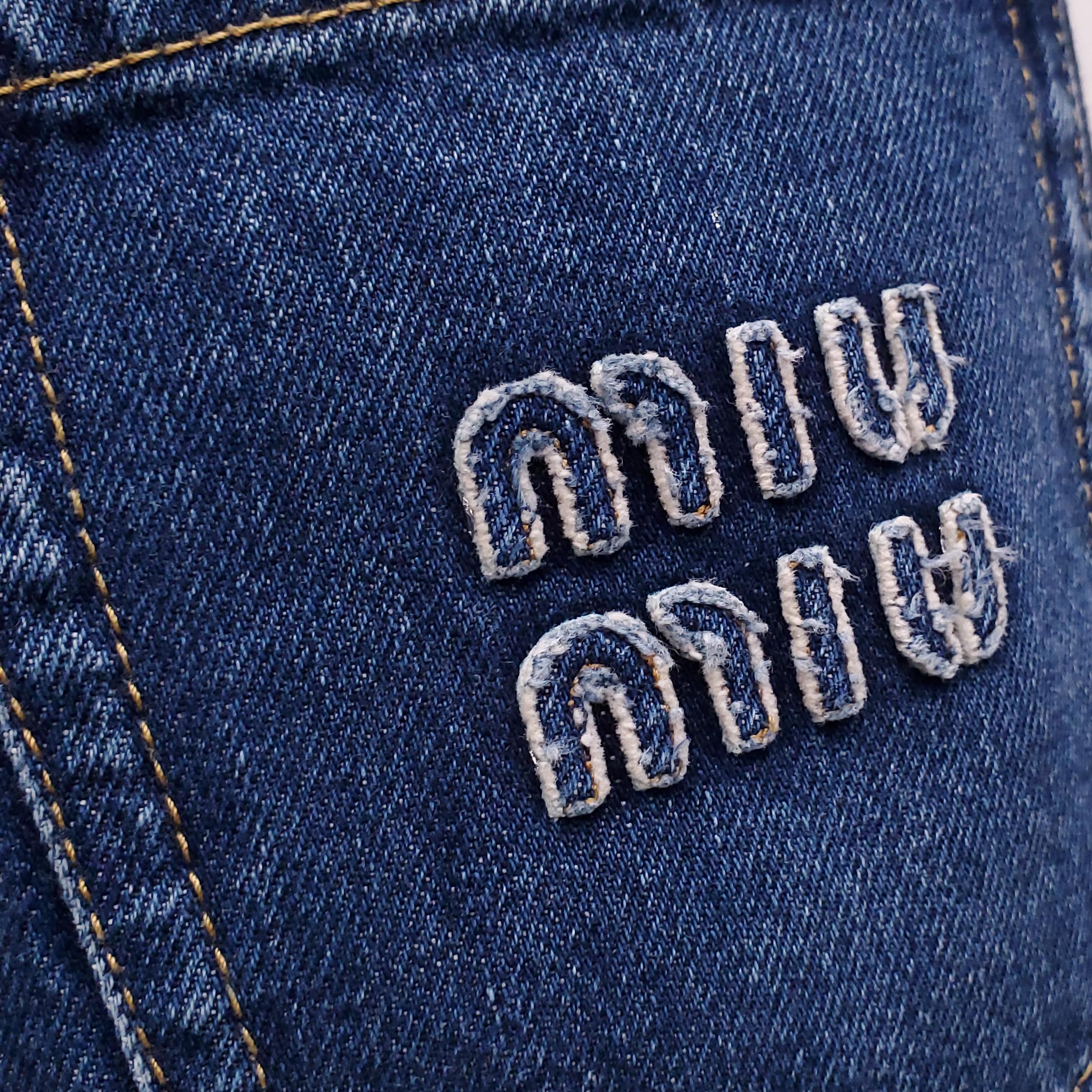 MIU MIU LOGO DENIM - SIZE 24