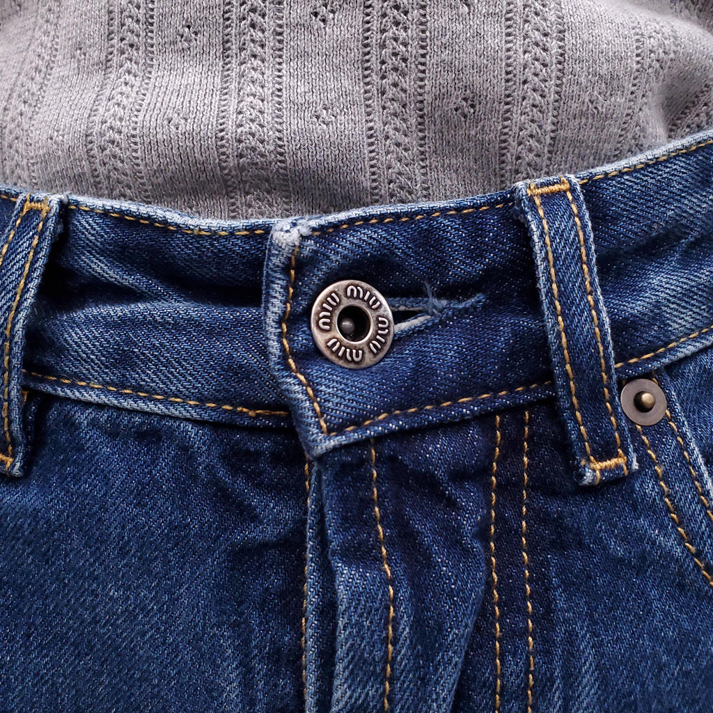 MIU MIU LOGO DENIM - SIZE 24
