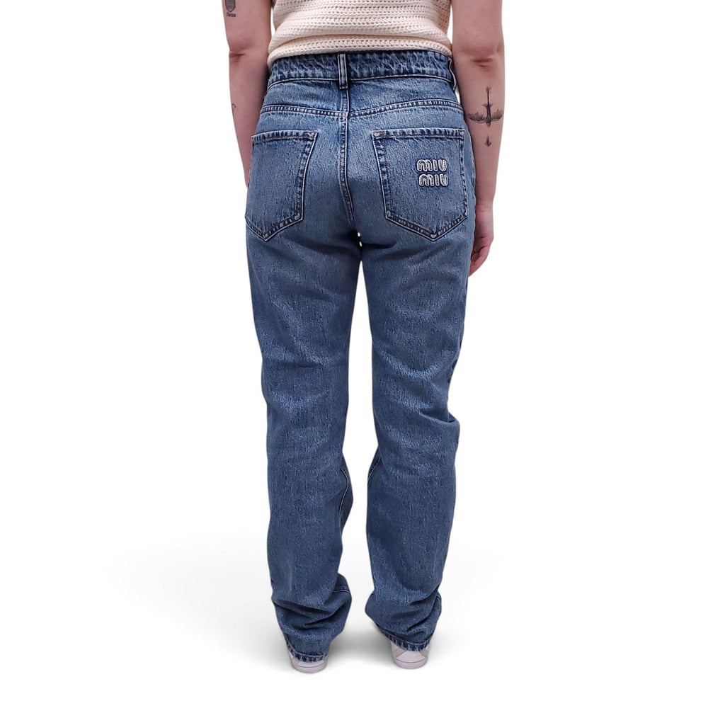 MIU MIU LOGO DENIM - SIZE 25