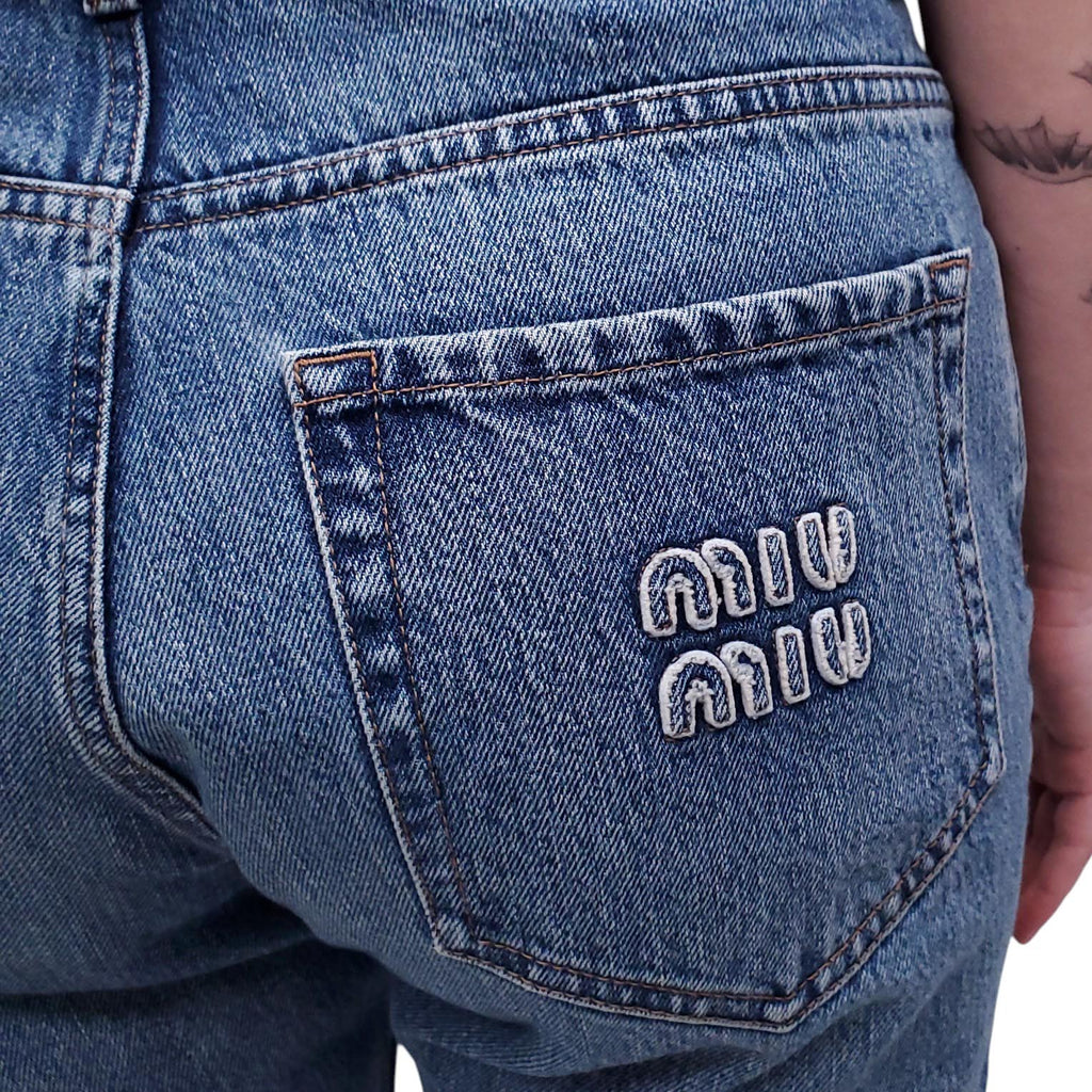 MIU MIU LOGO DENIM - SIZE 25