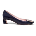ROGER VIVIER NAVY BLOCK KITTEN HEELS - SIZE 36
