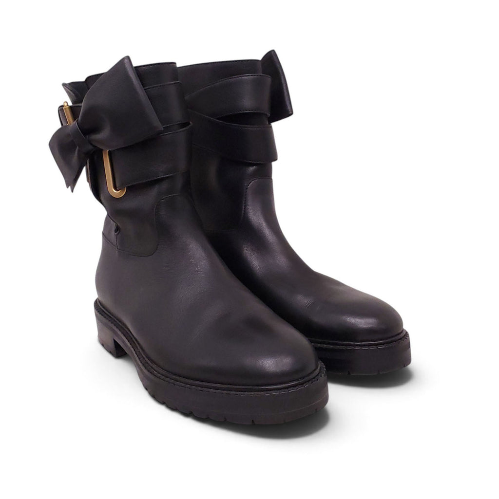 VALENTINO BOOTIES WITH BOW DETAIL - SIZE 36.5