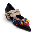 MIU MIU SATIN EMBELLISHED FLATS - SIZE 36.5