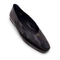 PRADA BLACK LOGO BALLERINA FLATS - SIZE 37