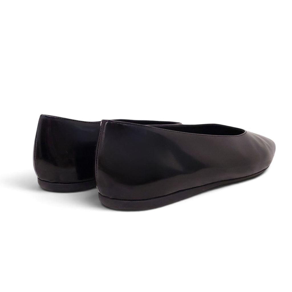 PRADA BLACK LOGO BALLERINA FLATS - SIZE 37