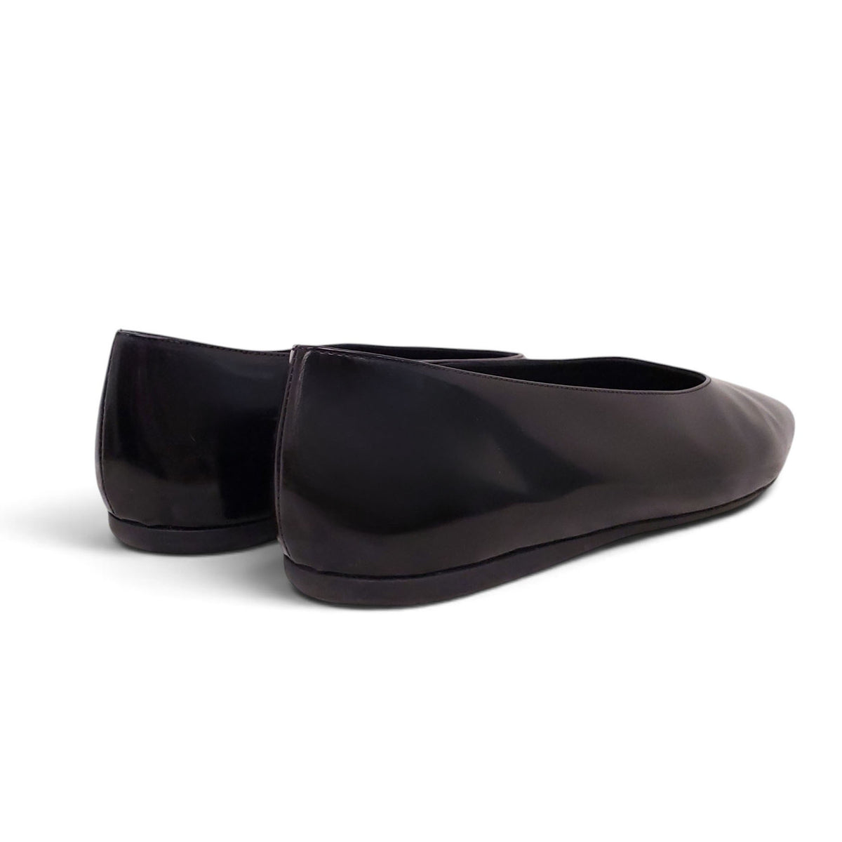 PRADA BLACK LOGO BALLERINA FLATS - SIZE 37