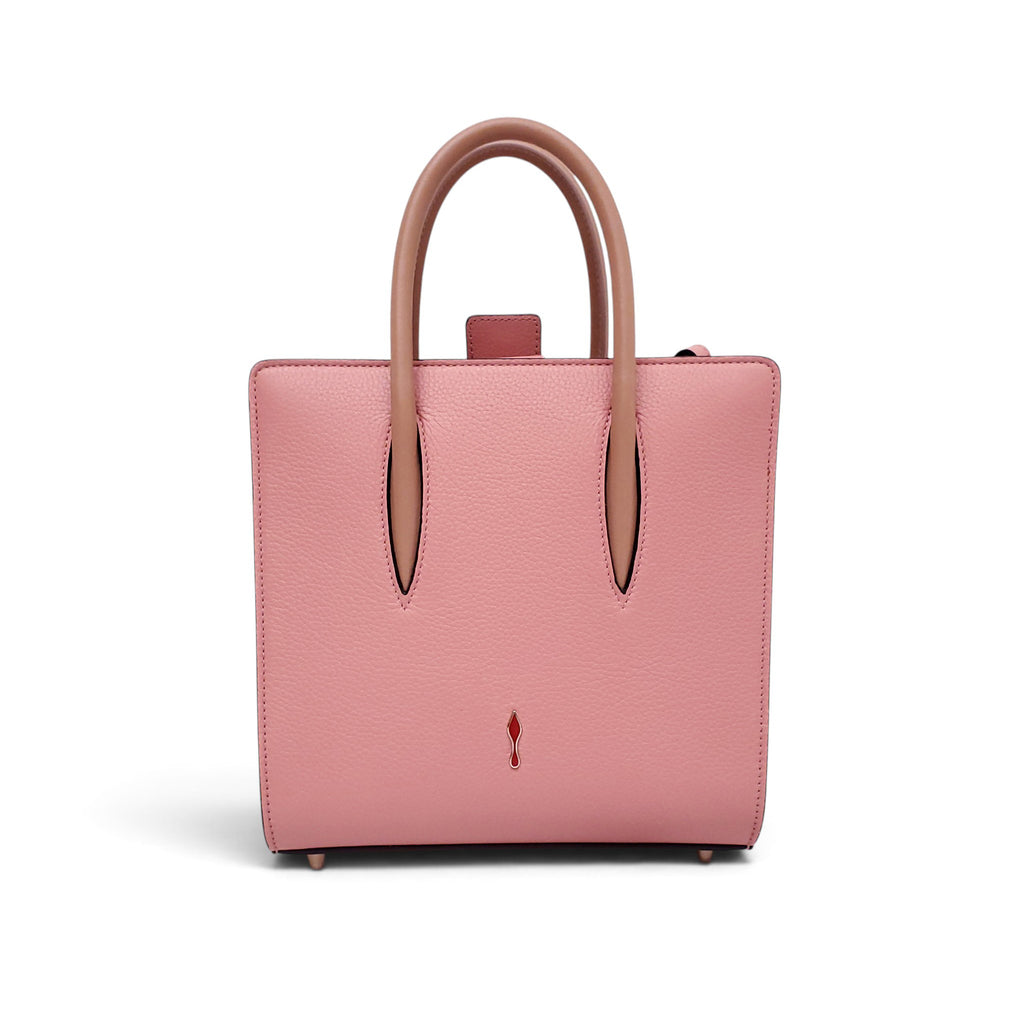 CHRISTIAN LOUBOUTIN PINK CALF LEATHER SPIKE SMALL PALOMA TOTE BAG