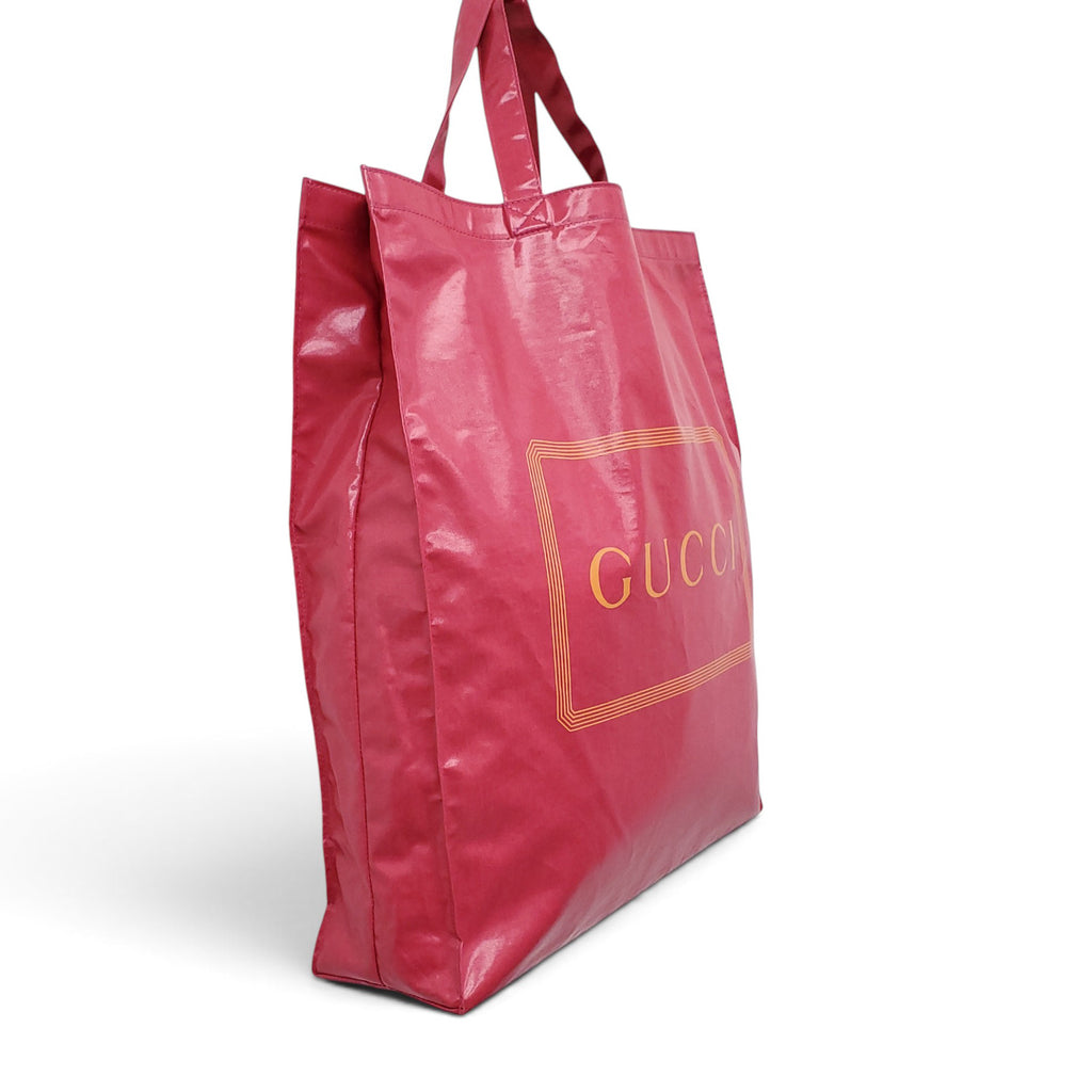 GUCCI VINYL CRYSTAL MONTECARLO VERTICAL TOTE PINK