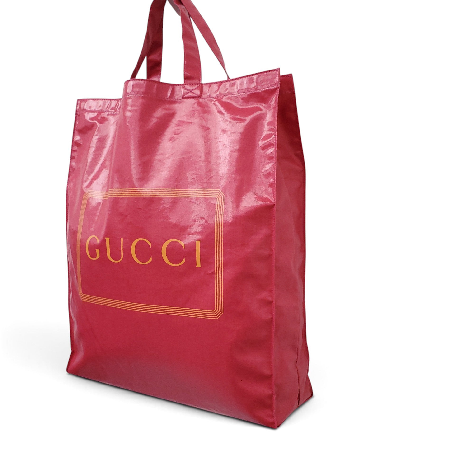 GUCCI VINYL CRYSTAL MONTECARLO VERTICAL TOTE PINK
