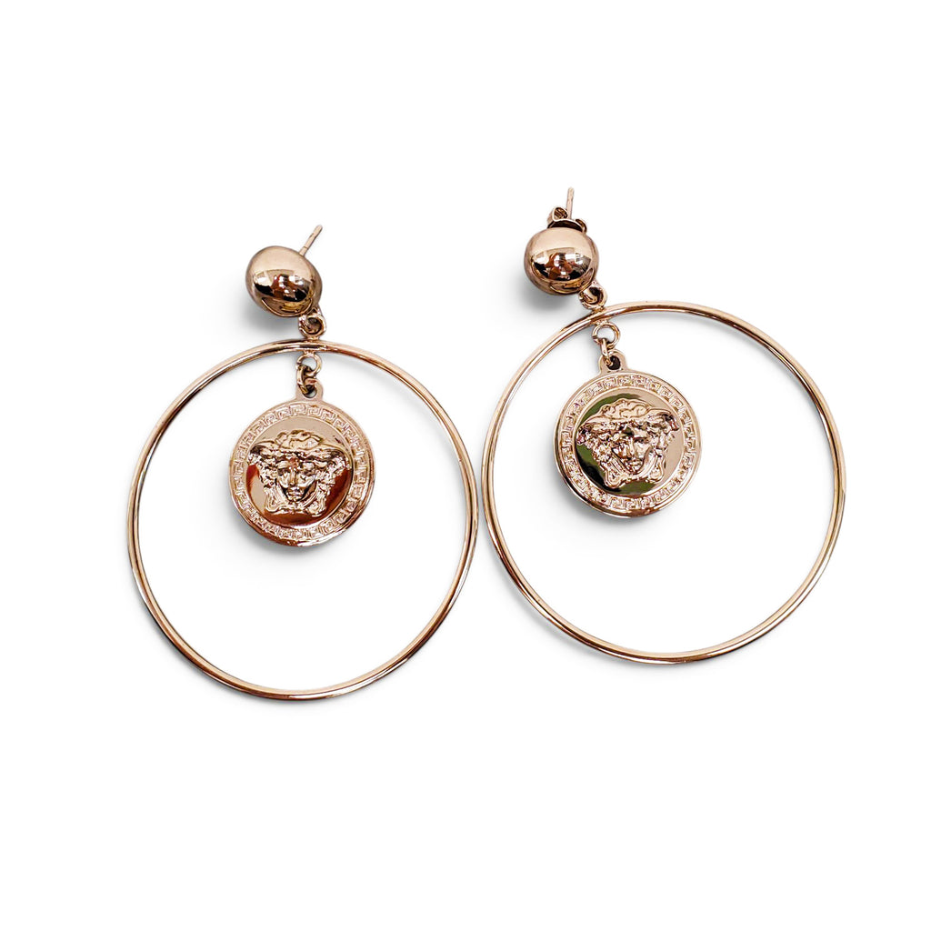 VERSACE MEDUSA HOOP EARRINGS