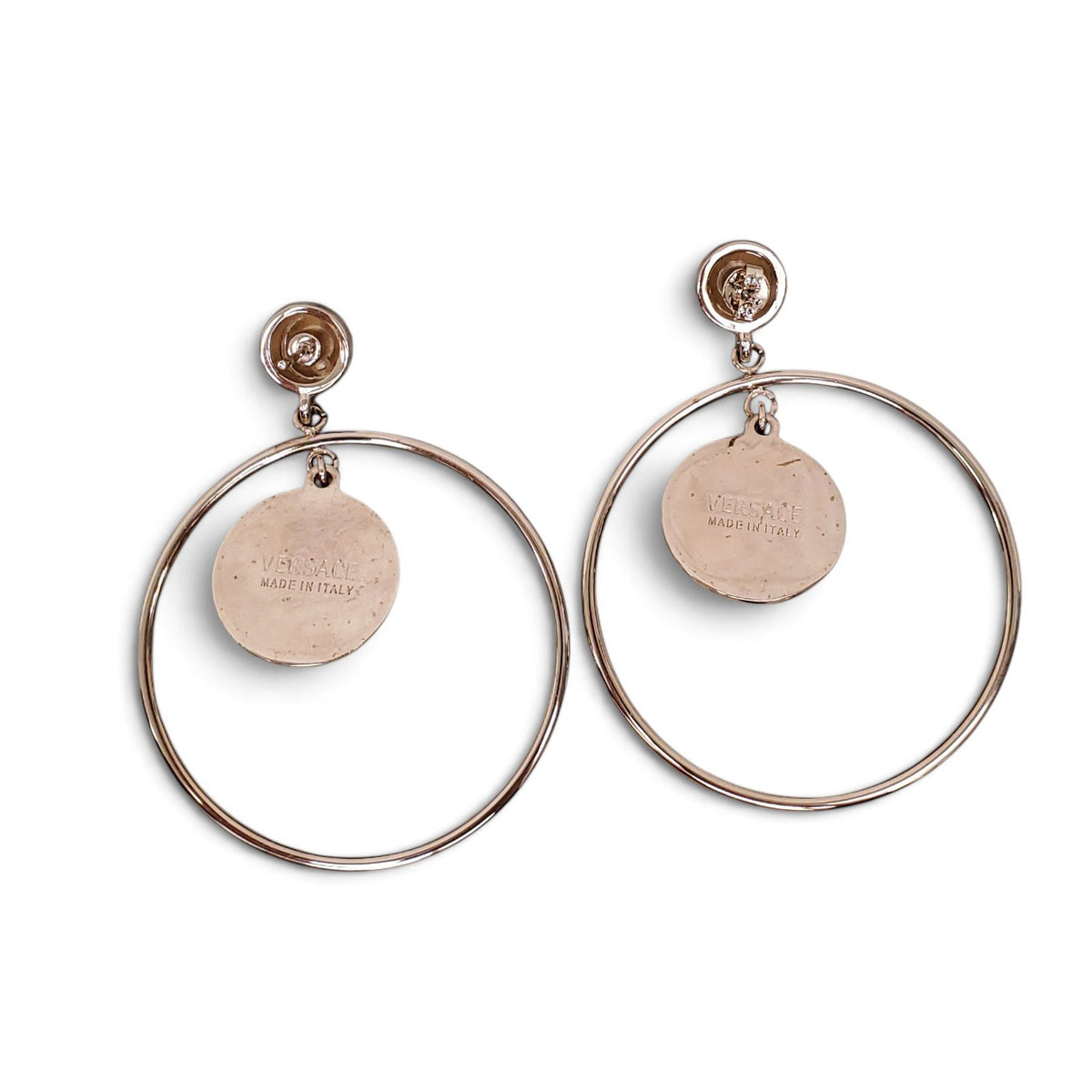 VERSACE MEDUSA HOOP EARRINGS