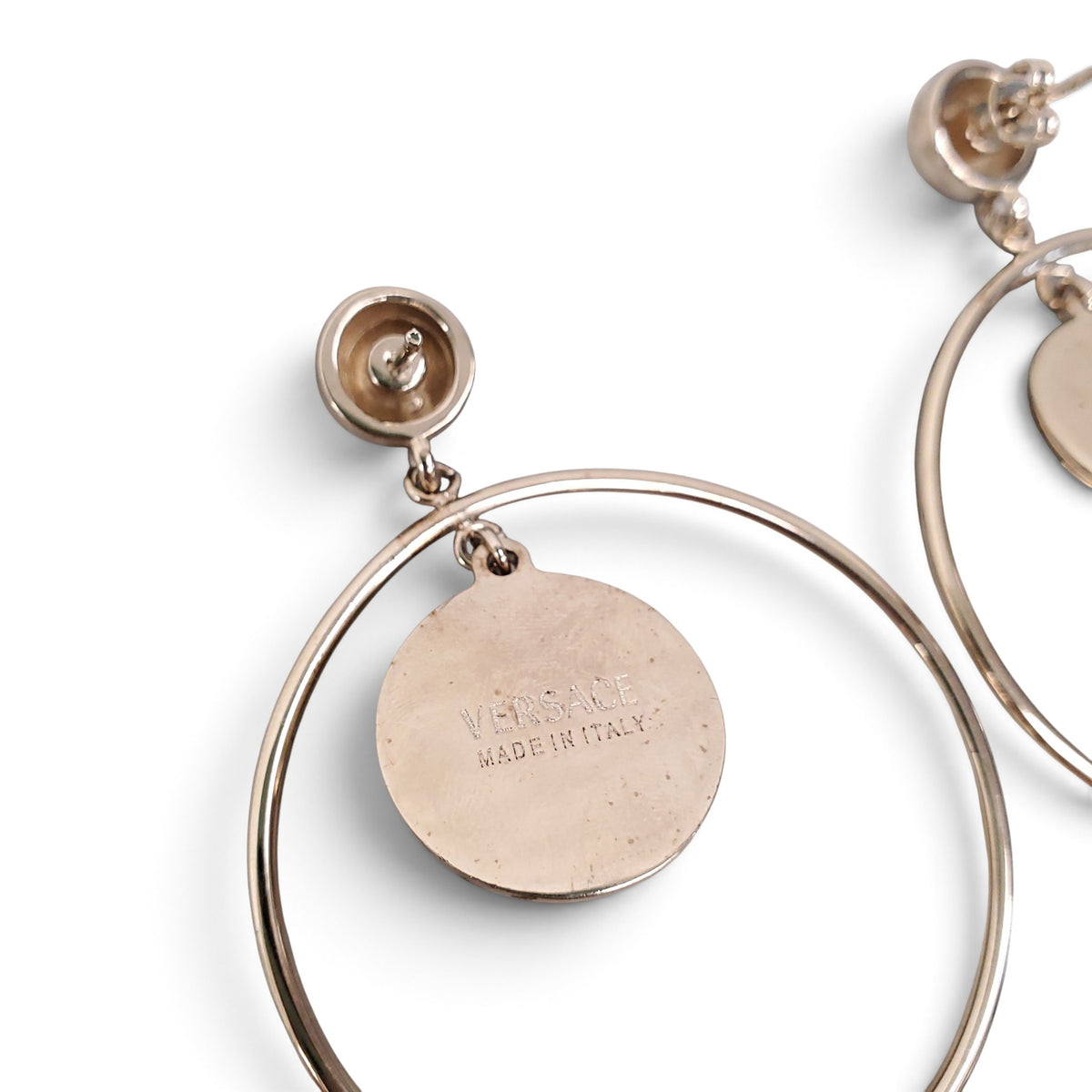 VERSACE MEDUSA HOOP EARRINGS