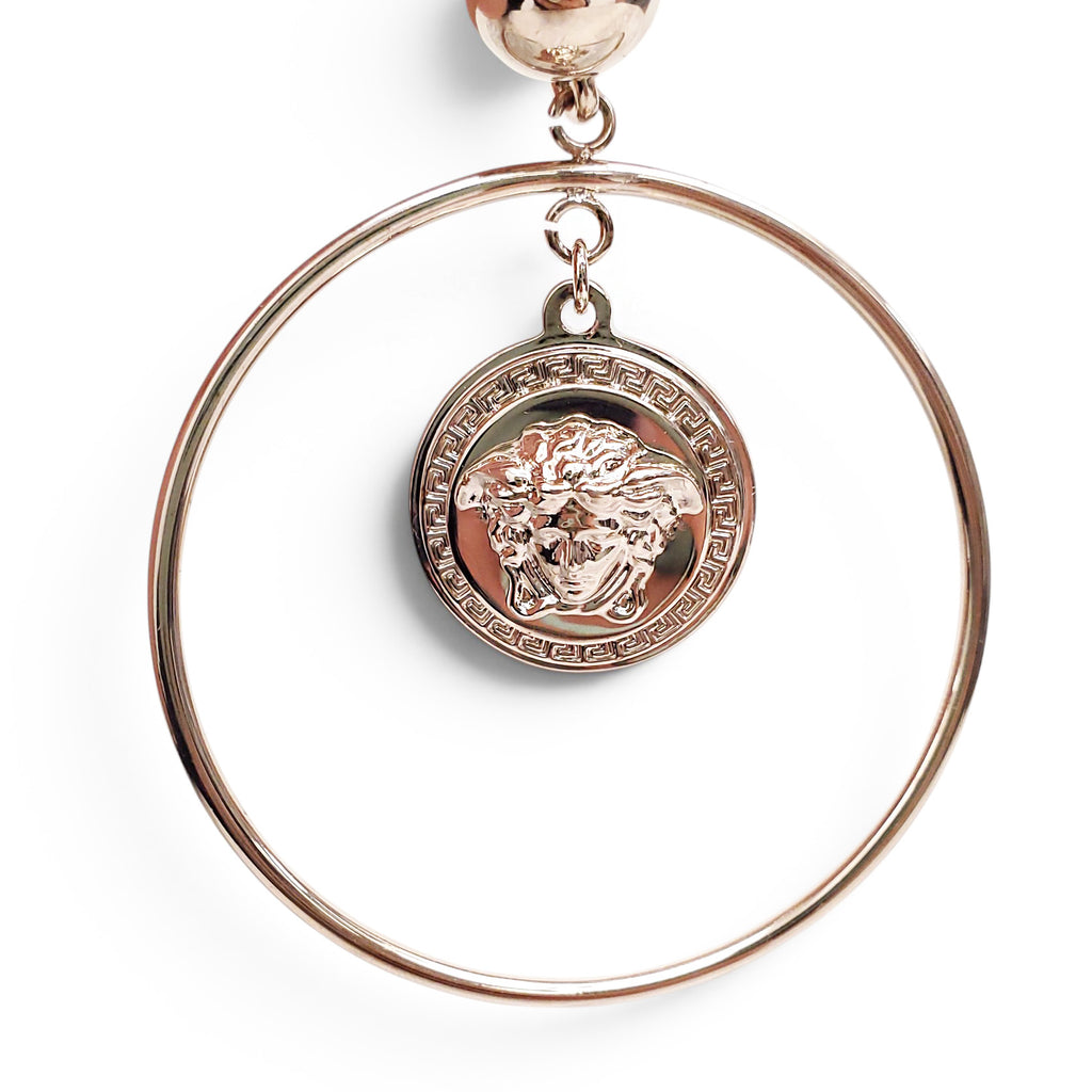 VERSACE MEDUSA HOOP EARRINGS