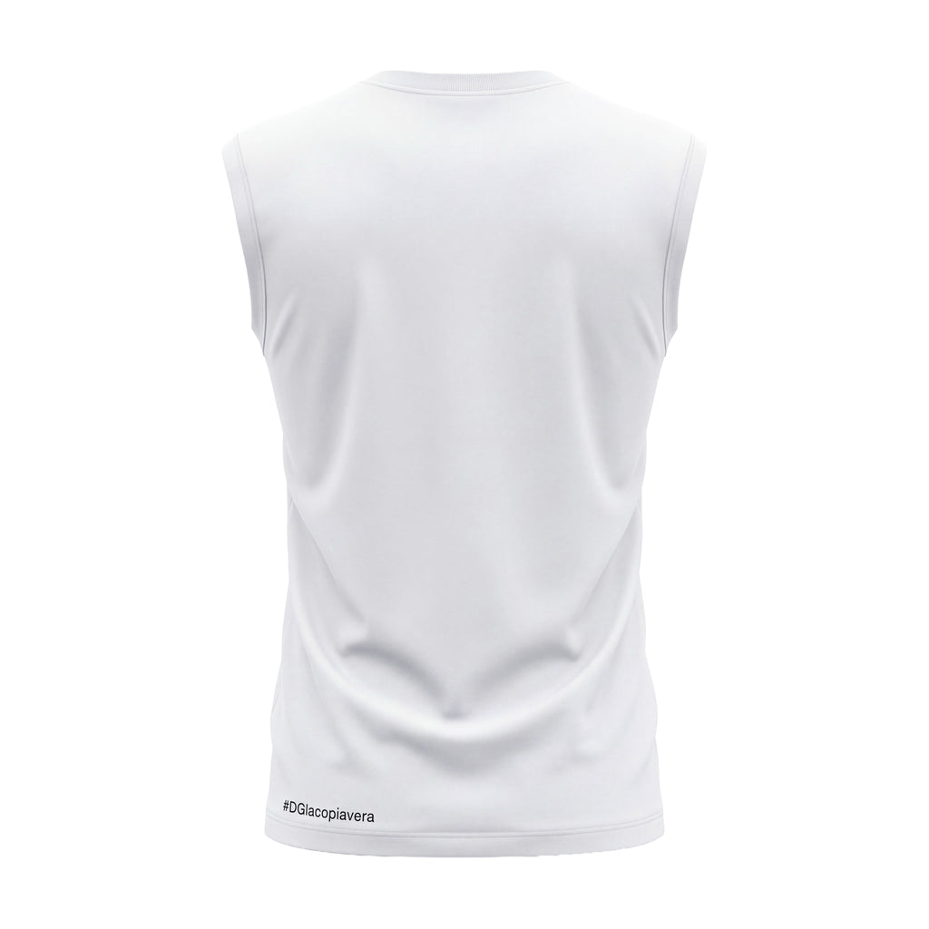 DOLCE & GABBANA ITALIA TANK WITH CRYSTAL DETAIL - SIZE 36 (OVERSIZED)