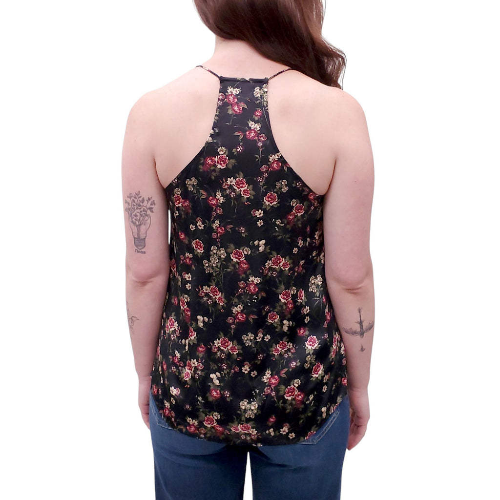 CAMI NYC FLORAL TANK TOP WITH LACE - SIZE XS