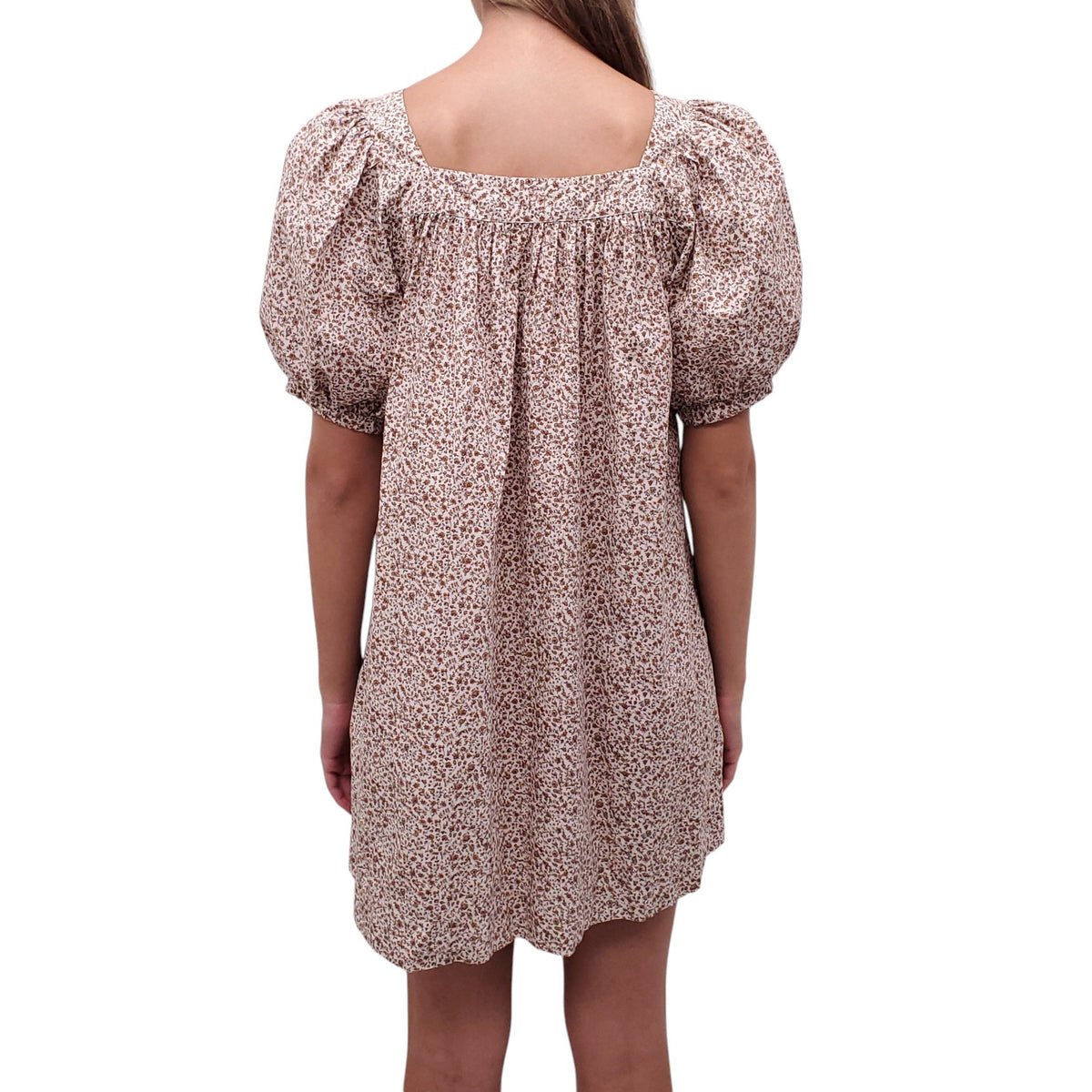 DÔEN CREAM FLORAL DRESS WITH POCKETS - SIZE S