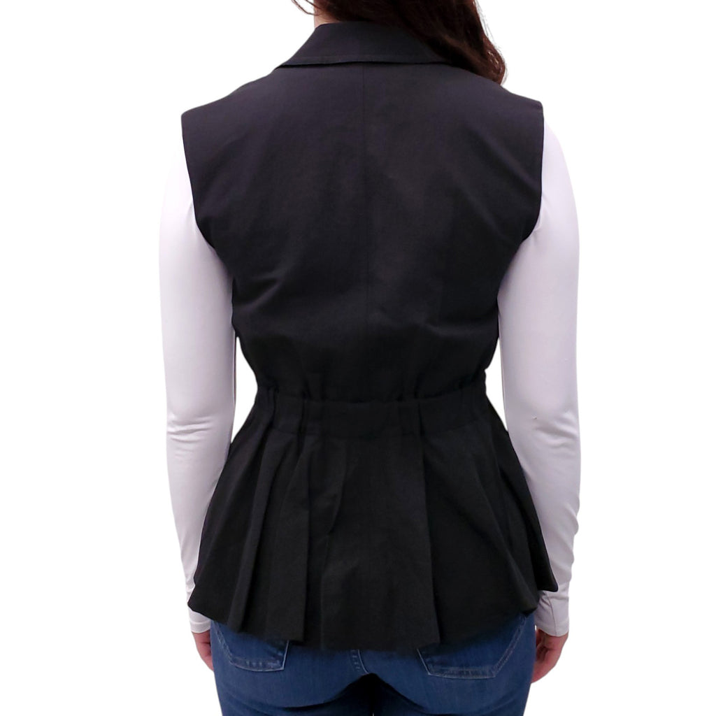 ULLA JOHNSON COTTON, LINEN AND SILK VEST - SIZE P (PETITE FIT)