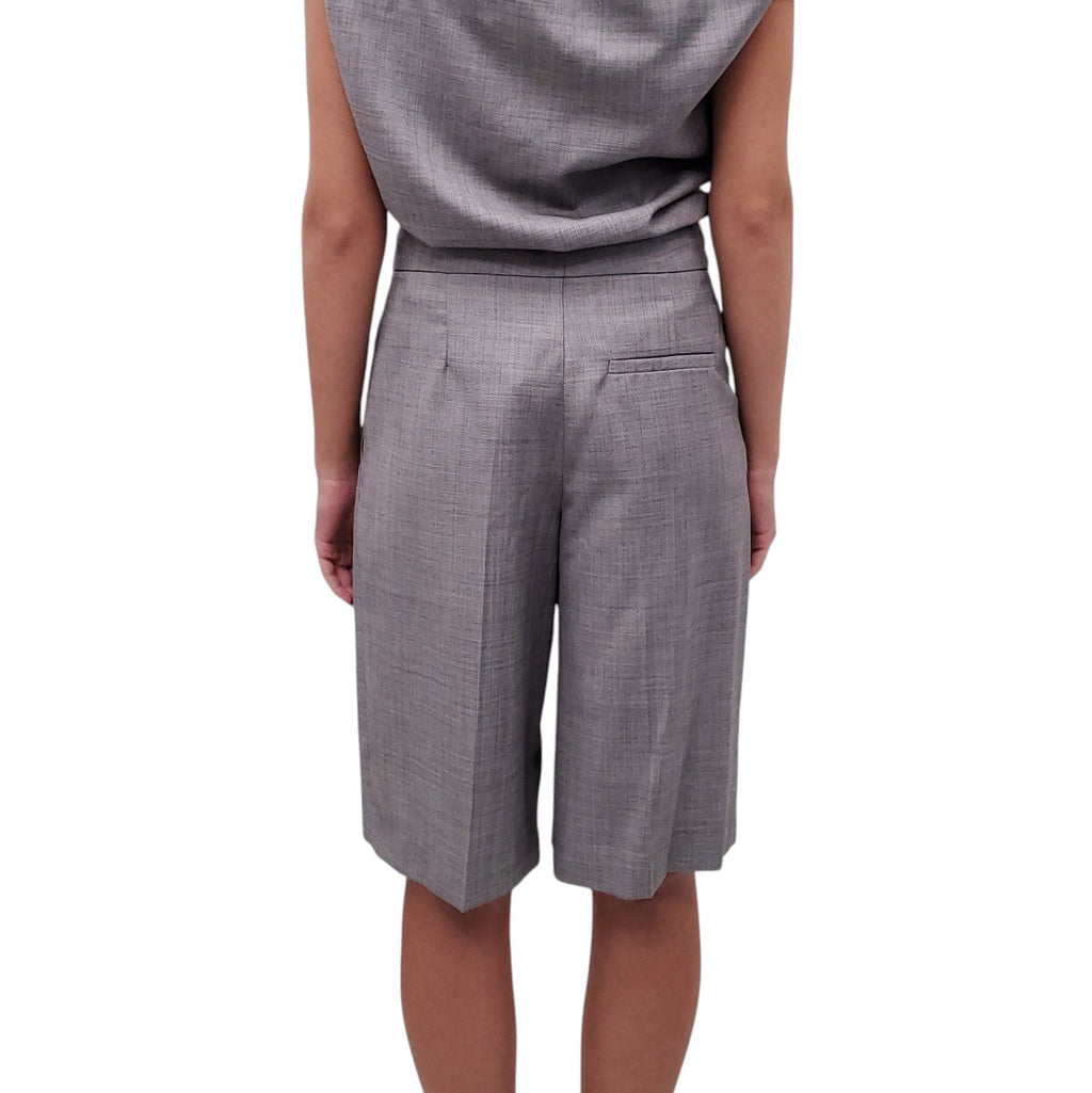 LOULOU STUDIOS GREY TOP AND SHORT SET - SIZE 38