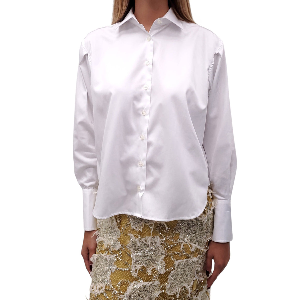 T.LINE WHITE BLOUSE - SIZE XS/S