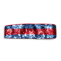 GUCCI BLUE AND RED SEQUIN EMBELLISHED HEADBAND