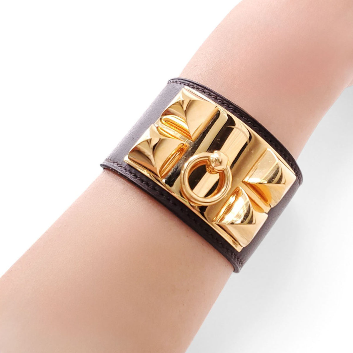 HERMÈS COLLIER BLACK GOLD HARDWARE - SIZE S