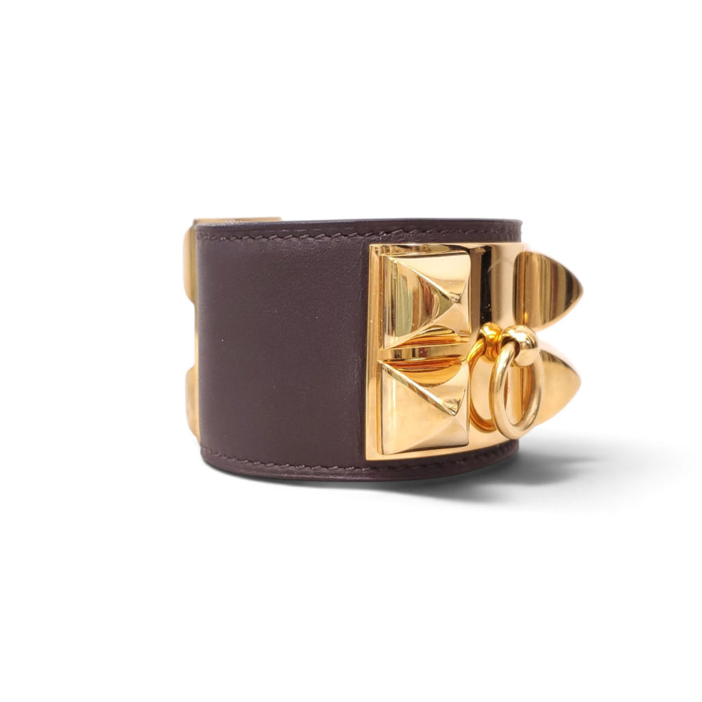 HERMÈS COLLIER BLACK GOLD HARDWARE - SIZE S