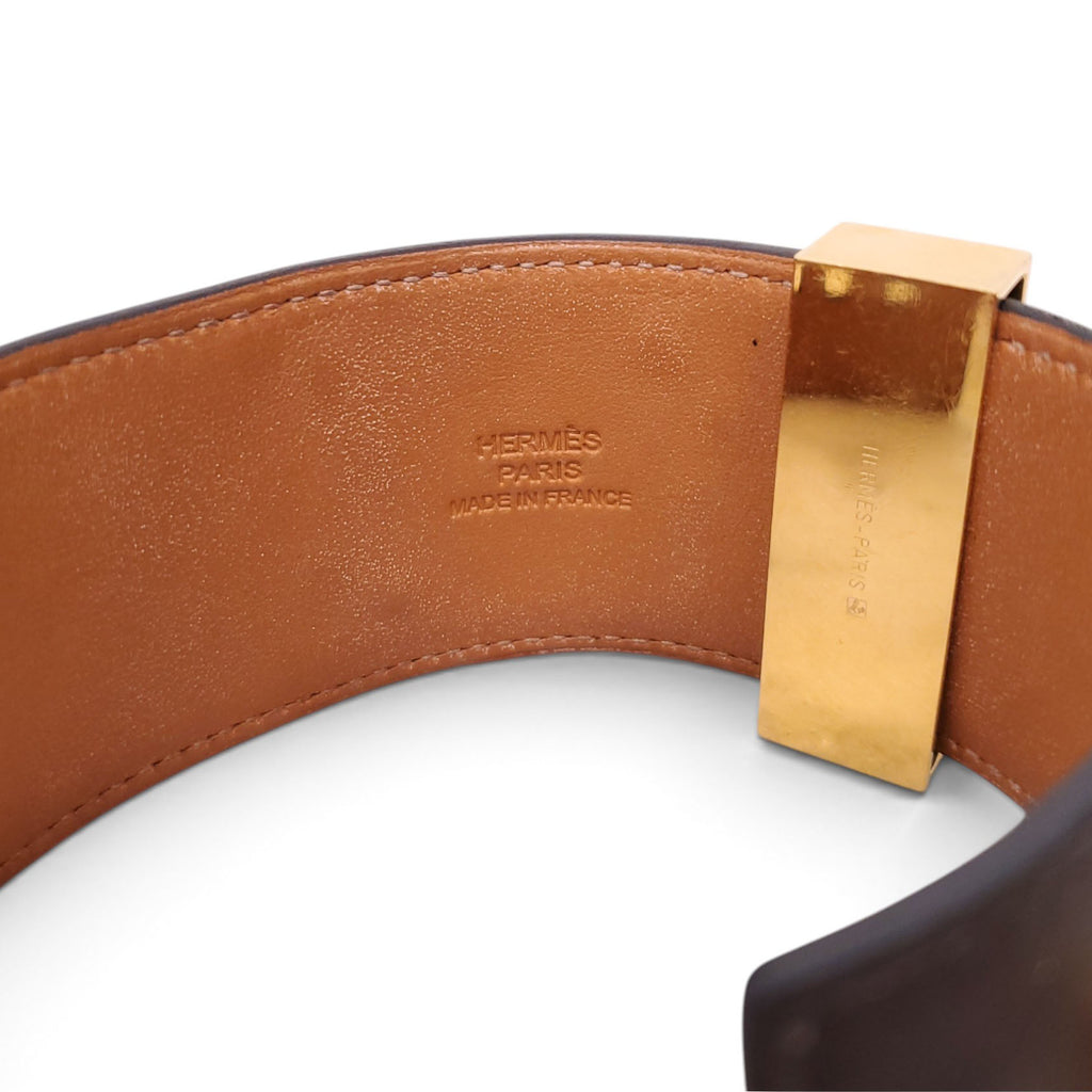 HERMÈS COLLIER BLACK GOLD HARDWARE - SIZE S