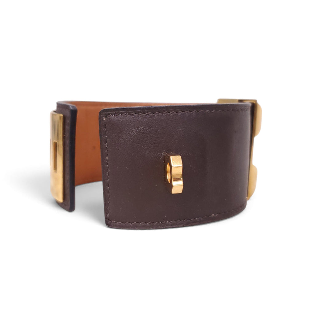 HERMÈS COLLIER BLACK GOLD HARDWARE - SIZE S
