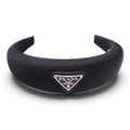 PRADA BLACK LOGO HEADBAND