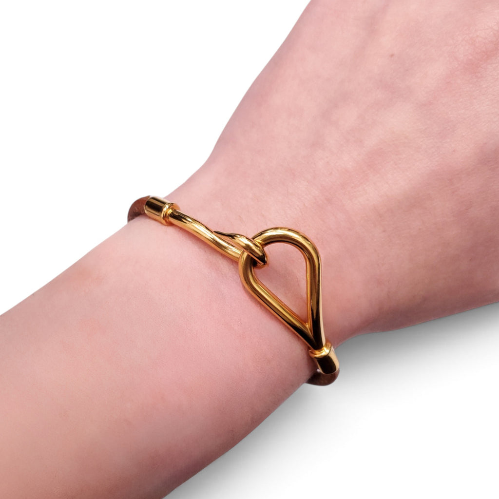 HERMÈS 3 PIECES LEATHER BRACELET SET