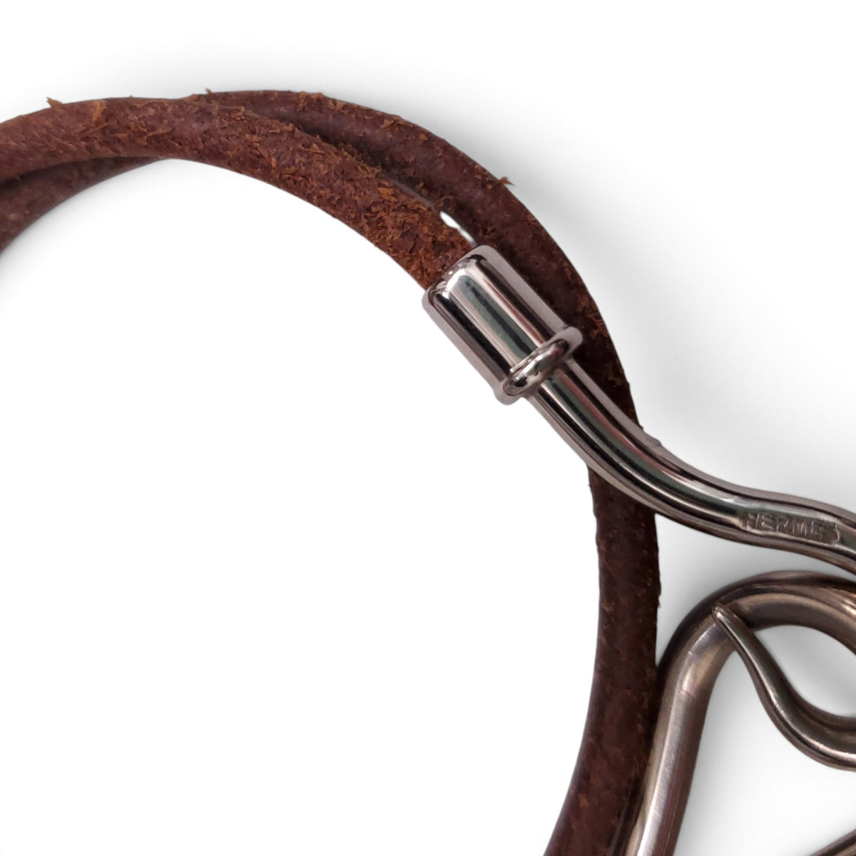 HERMÈS 3 PIECES LEATHER BRACELET SET