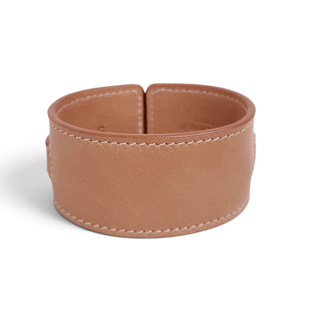 SAINT LAURENT LEATHER CUFF BRACELET - SIZE S