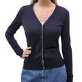 LOEWE NAVY CARDIGAN WITH LOGO - SIZE XS