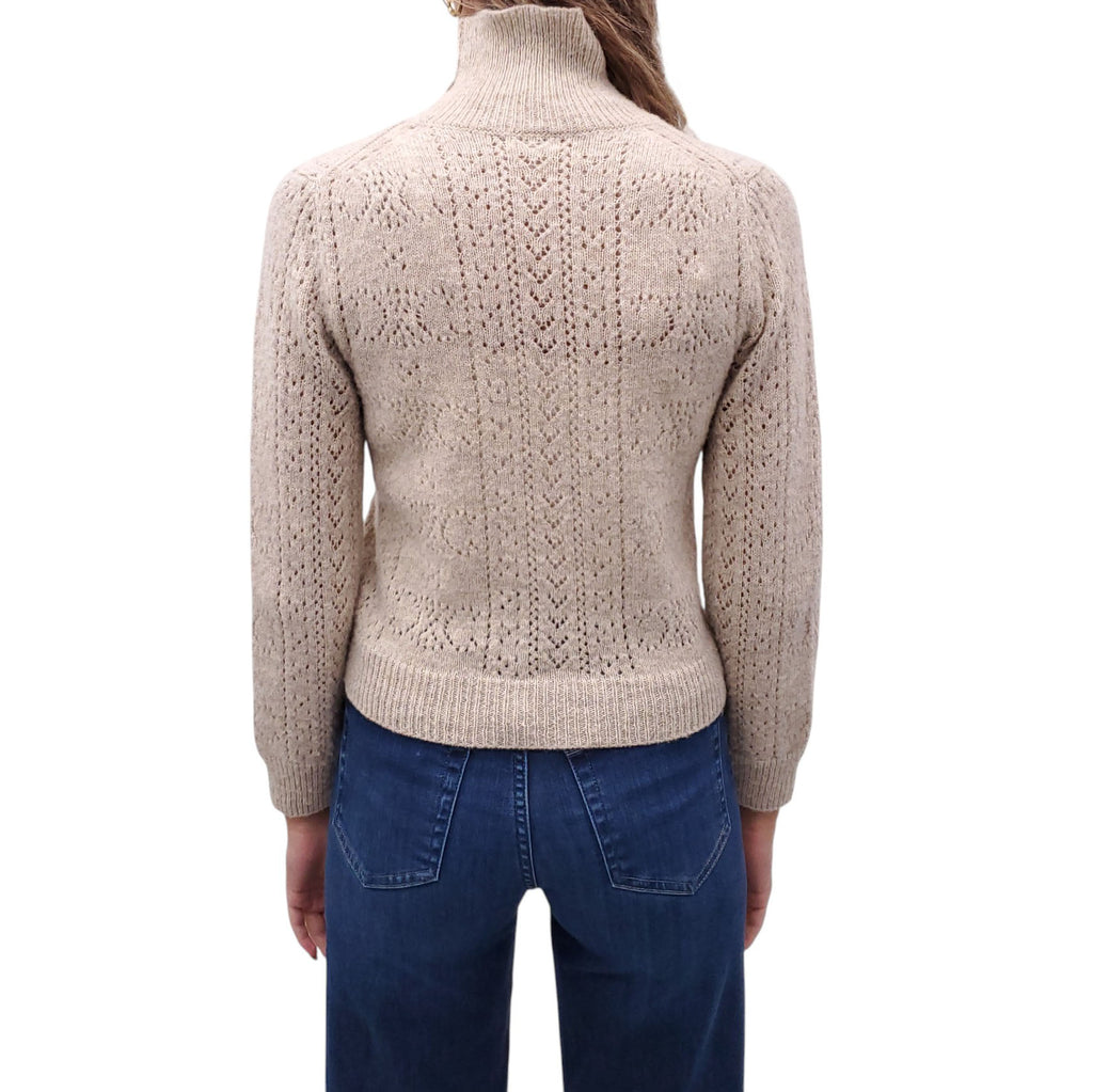 CELINE TRIOMPHE LOGO KNIT TURTLENECK SWEATER - SIZE XS