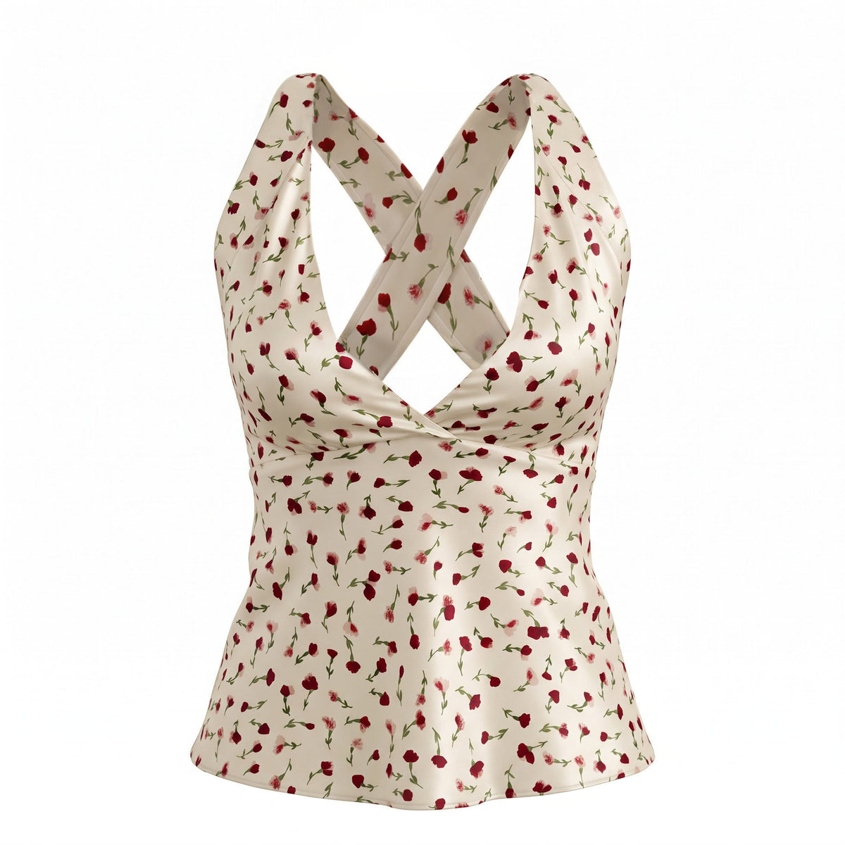 KHAITE SILK FLORAL TANK TOP - SIZE S
