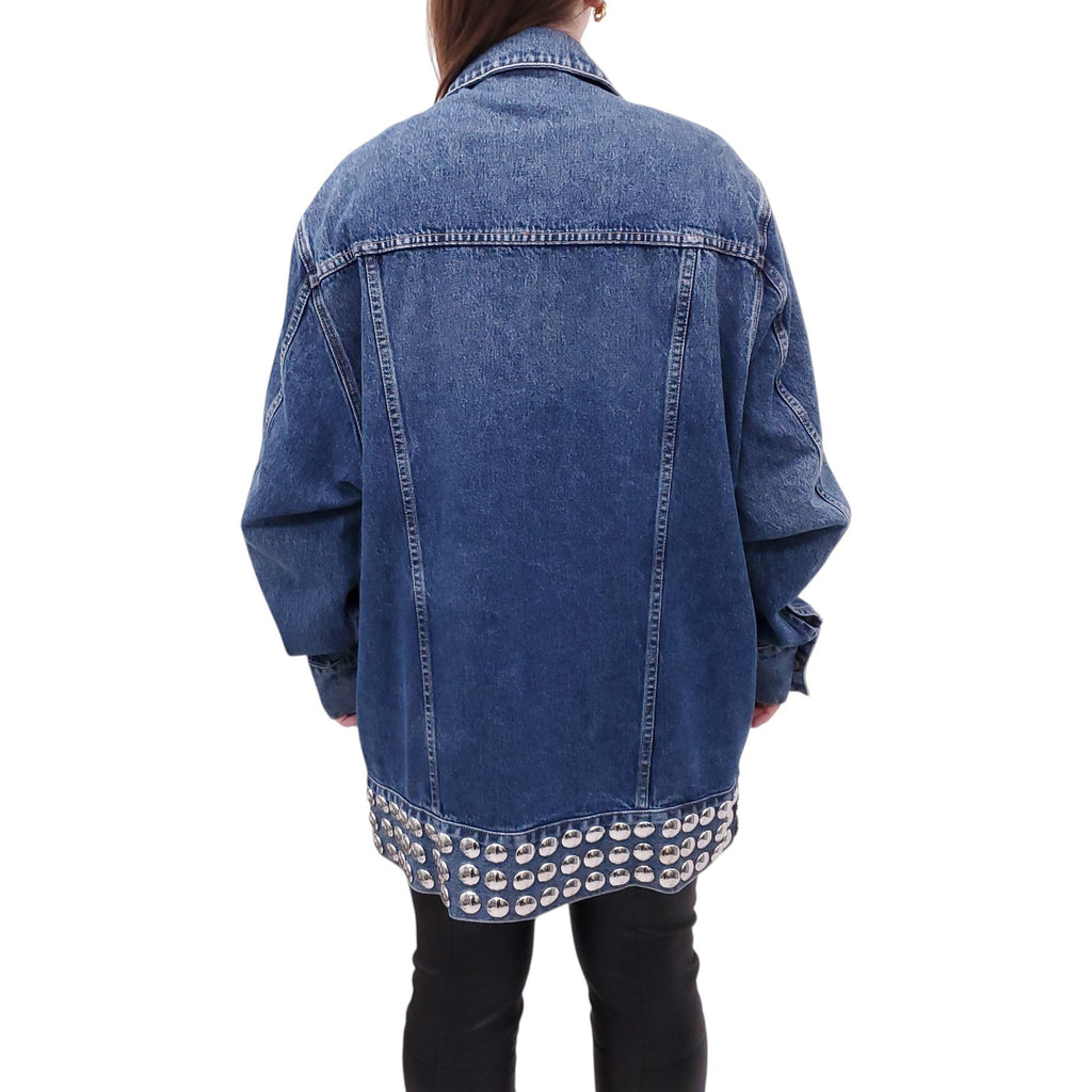 KHAITE OVERSIZED DENIM JACKET WITH STUDS - SIZE S